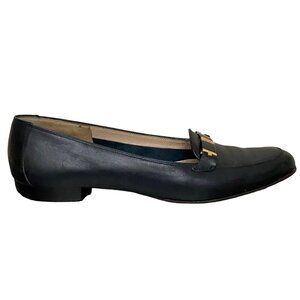 Salvatore Ferragamo Black Leather Loafers Size 9 4A
